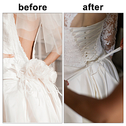 3 pz 3 set di abiti da sposa in raso con retro&nbsp;FIND-WH0027-02