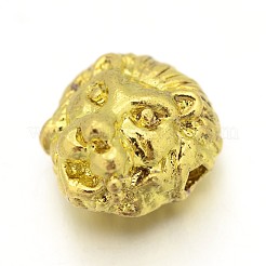 Stile tibetano testa in lega leone perline&nbsp;TIBEB-E073-01