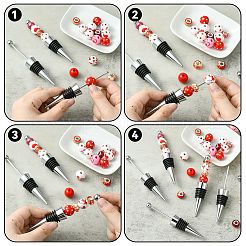 5 Stück perlenbesetzte Weinstopfen&nbsp;FIND-CJ0001-52