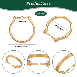 10 Stück verstellbare Messing-Fingerringe&nbsp;KK-AR0002-62