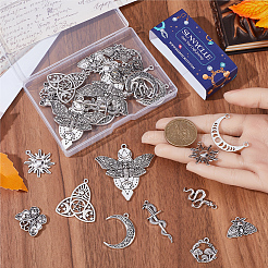 Colgantes de aleación de estilo tibetano 40pcs 10style&nbsp;TIBE-SC0007-14
