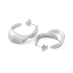 Boucles d'oreilles à tige torsadées en forme de larme en acier inoxydable 304 anti-ternissement&nbsp;EJEW-P258-25P