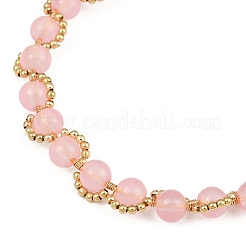 Sprühlackierte Armbänder aus Jadeglas-Imitat mit runden Perlen für Damen&nbsp;BJEW-JB12050-02