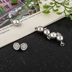 Magnetverschlüsse aus Platinmessing mit Schlaufen&nbsp;X-KK-MC020-NF