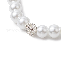 Stretch-Armbänder aus Messing und Glasperlen für Damen&nbsp;BJEW-JB11381-02