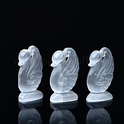 Schwanenfiguren aus natürlichem Selenit&nbsp;DJEW-PW0021-03