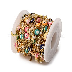 Messing-Gliederketten mit bösem Blick&nbsp;KK-D422-02G