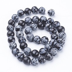 Naturschneeflocke Obsidian Perlen Stränge&nbsp;X-GSR009