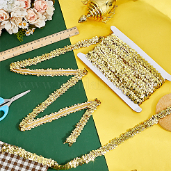 10 yard di passamanerie elastiche in poliestere con paillettes&nbsp;OCOR-PH0005-82