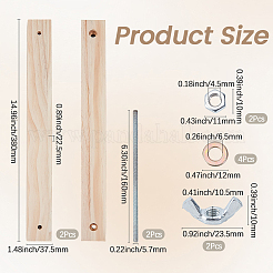 Outils de presse de livres en bois&nbsp;DIY-GF0014-13