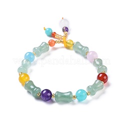 Pulseras de jade elástico natural&nbsp;BJEW-I260-09