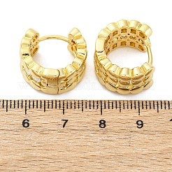 Messing Micro Pave klare Zirkonia Creolen&nbsp;EJEW-H158-14G