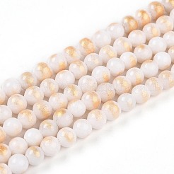 Abalorios de jade natural de mashan hebras&nbsp;G-A255-A01-04H