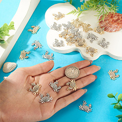 40 Uds. Colgantes de rhinestone de aleación de 2 colores&nbsp;FIND-TA0010-67