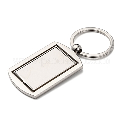 Drehbare Legierung Rohling Schlüsselanhänger Cabochon-Einstellungen&nbsp;KEYC-F041-03P