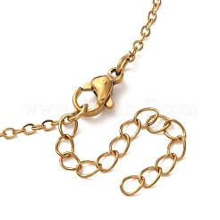 Colliers avec pendentif en forme de graine de moutarde en acier inoxydable 201 pour femmes&nbsp;WG511AE-01