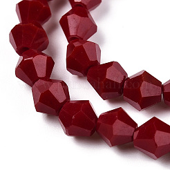 Opaque couleur unie imitation jade perles de verre brins&nbsp;EGLA-A039-P6mm-D22