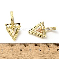 Orecchini a cerchio in ottone chiaro con zirconi cubici&nbsp;EJEW-M047-13G