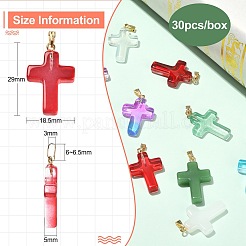 30pcs 15 Farben handgemachte Bunte Malerei-Anhänger&nbsp;LAMP-CJ0001-50