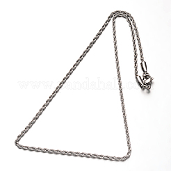 Collane con catene in corda di acciaio inossidabile 304 anti-ossidazione&nbsp;X-NJEW-O067-A-37