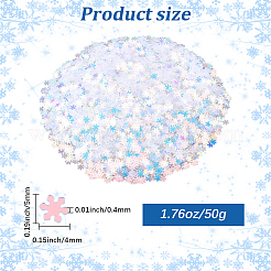 50 g de paillettes de flocon de neige en plastique de Noël&nbsp;MRMJ-CY0001-04