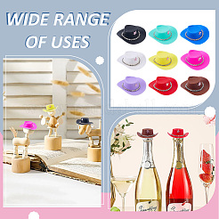 18 Stück 9 Farben Kunststoff & Eisen & Acryl Fascinator Hut für Puppe&nbsp;DIY-PH0035-39