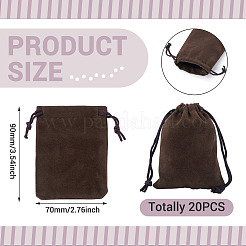 20 bolsa rectangular de terciopelo con cordón&nbsp;TP-TA0001-04B