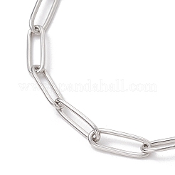 Braccialetti con ciondoli a forma di graffetta in acciaio inossidabile 304 per donna&nbsp;BJEW-JB11950-02