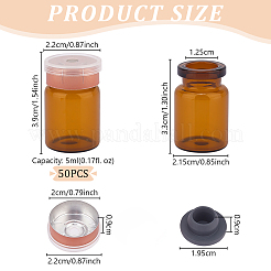 Braunglas-Laborprobenfläschchen&nbsp;AJEW-WH0513-28