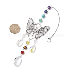 Décoration pendentif papillon creux en alliage&nbsp;HJEW-TA00227