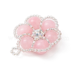Pendentifs en perles de jade mashan naturel teint&nbsp;PALLOY-MZ01188-02