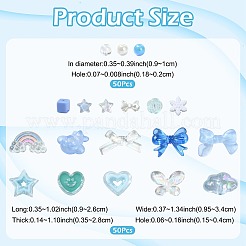 100pcs 19 Arten transparente Acrylperlen&nbsp;MACR-FS0002-34