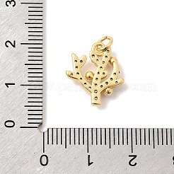 Pendenti in zirconi cubici trasparenti in micro pavè di ottone&nbsp;KK-Z160-17G-01