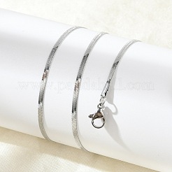 Collana a spina di pesce in acciaio inossidabile 304 anti-ossidazione per donna&nbsp;NJEW-G097-02P