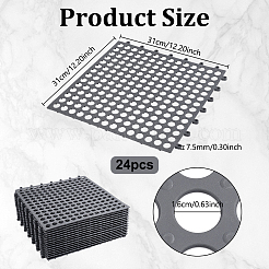 24 Stück quadratische Anti-Rutsch-Matte aus PVC-Kunststoff für Duschräume&nbsp;AJEW-WA0001-88