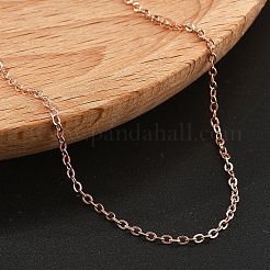 Messing-Kettenhalsketten für Damen&nbsp;NJEW-D302-48RG