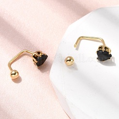 Boucles d'oreilles à tige en forme de cœur en acier inoxydable 304&nbsp;EJEW-F396-04C-G