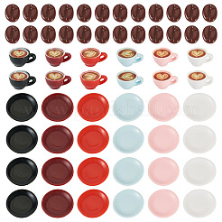 13 Stil Mini-Kaffeebohne & Kaffeetasse Harz Display Dekorationen&nbsp;DJEW-TA0001-20