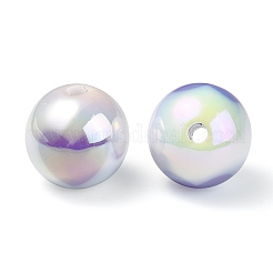 Placcatura uv perline acriliche iridescenti arcobaleno&nbsp;OACR-F004-09C