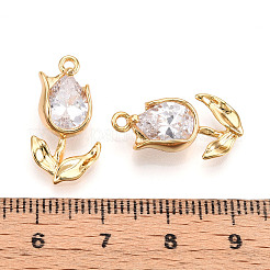 Pendentifs avec zircon cubiques à micro-pavés en laiton&nbsp;KK-N262-115B-G