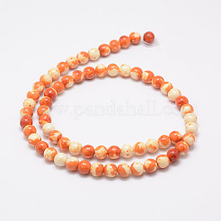 Naturales del océano cuentas de jade blanco hebras&nbsp;G-E346-10mm-06