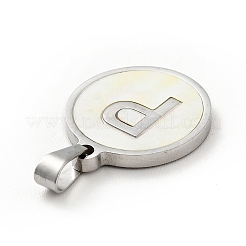 Acciaio inossidabile 304 con pendenti in conchiglia bianca&nbsp;STAS-G268-01P-P
