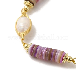 Armbänder aus Naturperlen und Muschelperlen&nbsp;BJEW-C051-05G
