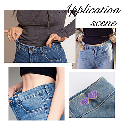 10 Satz verstellbare Jeansknopfnadeln aus Herzlegierung in 5 Farben&nbsp;DIY-FG0004-95