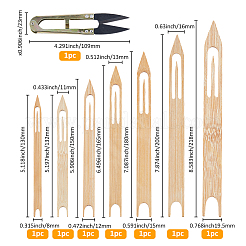 7 Stück 7 Arten von Netznadel-Shuttles&nbsp;DIY-FH0007-81