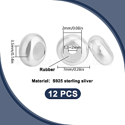 12 Stück 925 Sterlingsilberperlen&nbsp;STER-DR0001-25C