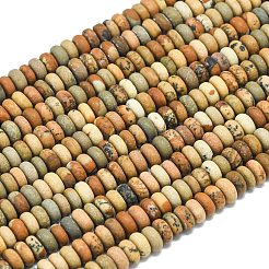 Natürliches Bild Jaspis Perlen Stränge&nbsp;G-P575-A54-4x2mm