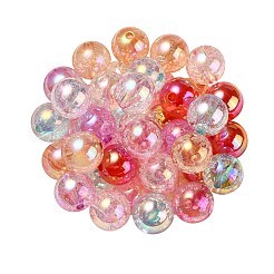Placcatura uv perline acriliche iridescenti arcobaleno trasparenti&nbsp;X-TACR-D010-07