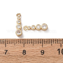 Messing micro pave klar zirkonia charme&nbsp;KK-C253-02A-G
