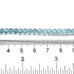 Galvanisieren transparente Glasperlen Stränge&nbsp;EGLA-A035-T4mm-L08